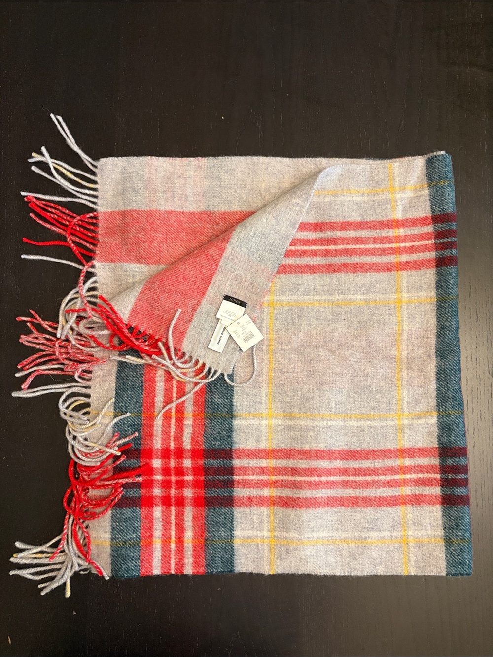 NWT J. Crew Plaid Blanket Scarf Wool Blend